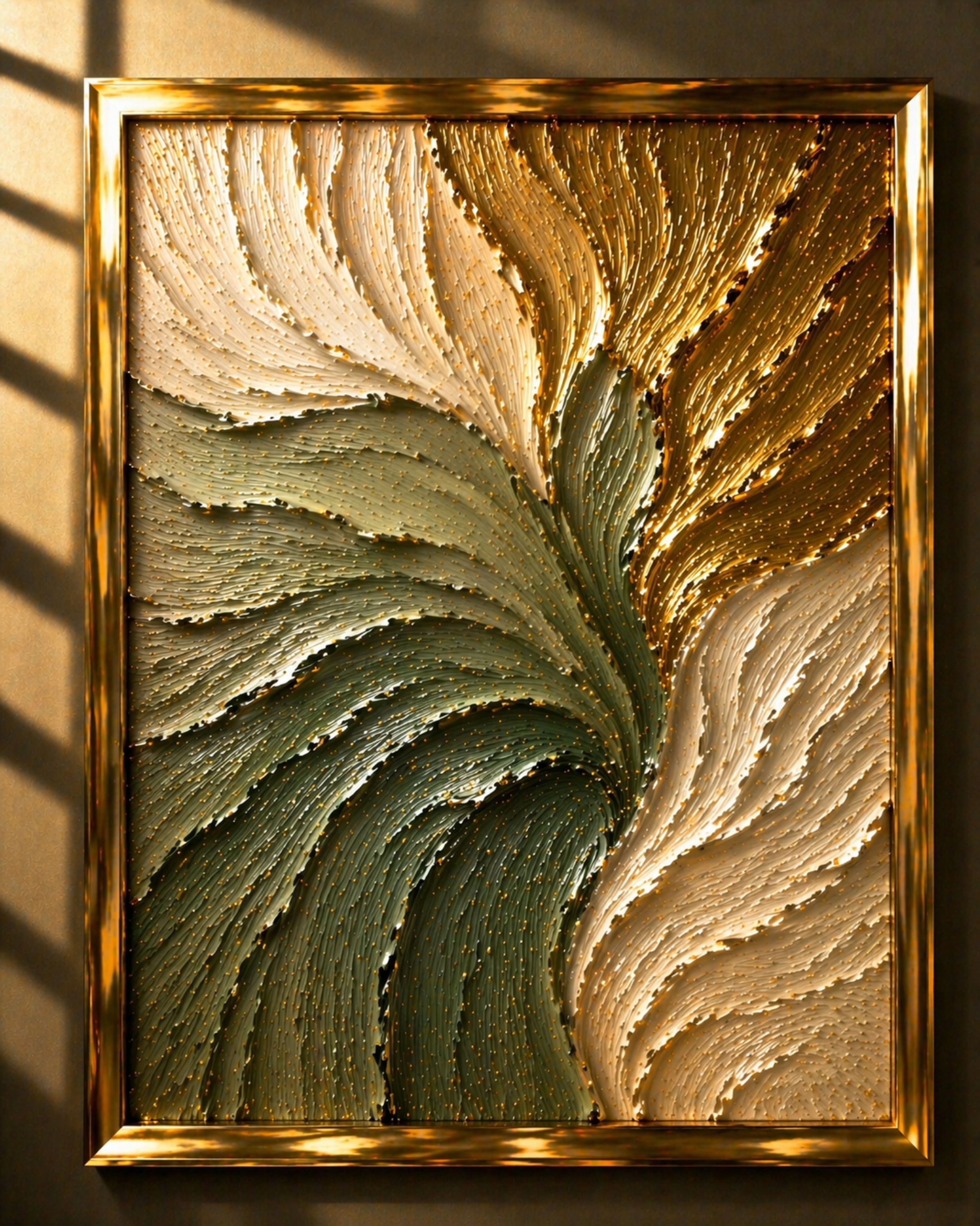 Premium Impasto Oil Painting – Earthly Luxe ( Canvas Print)
