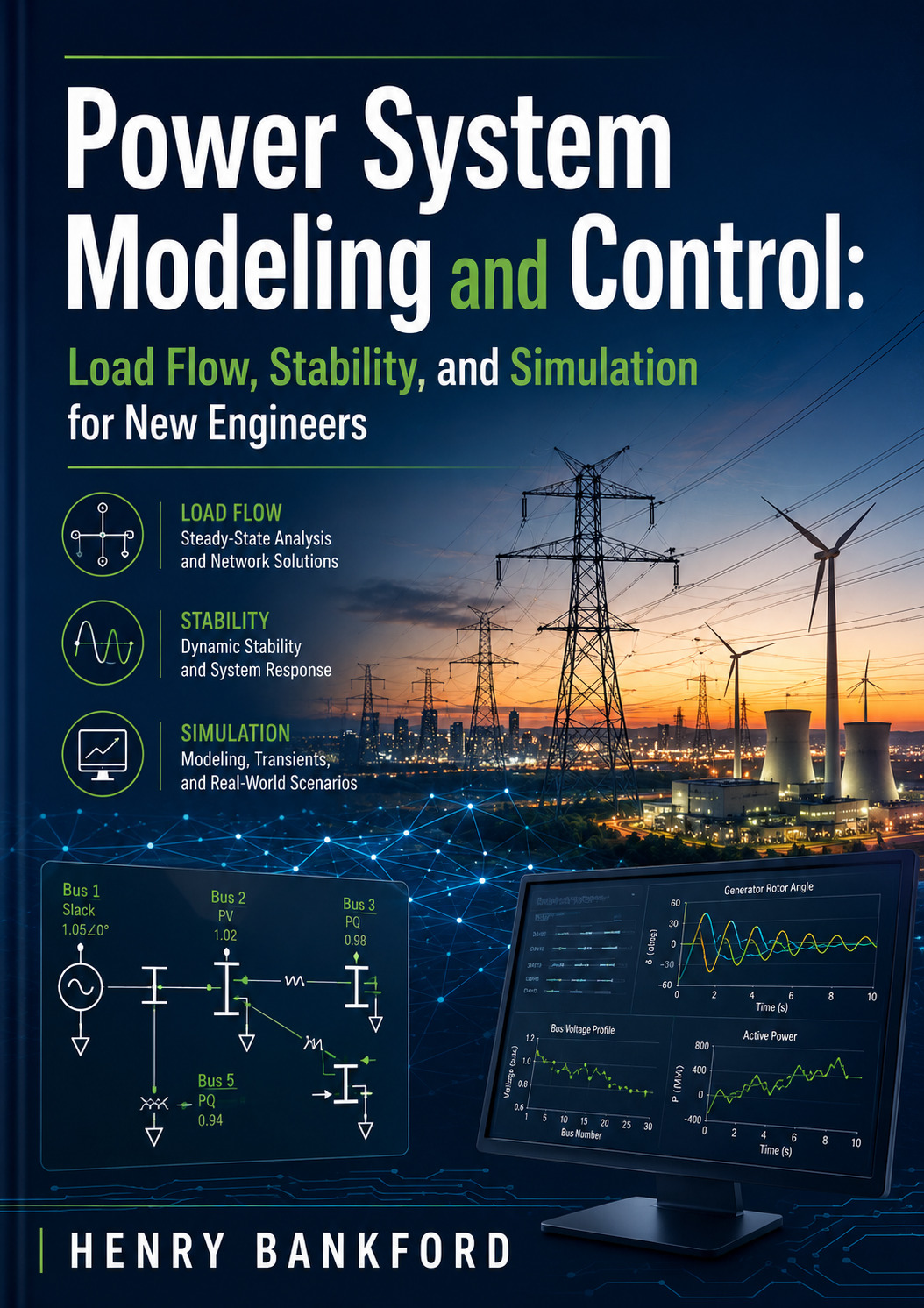 Power System Modeling and Control: Load Flow, Stability, and Simulation for New Engineers