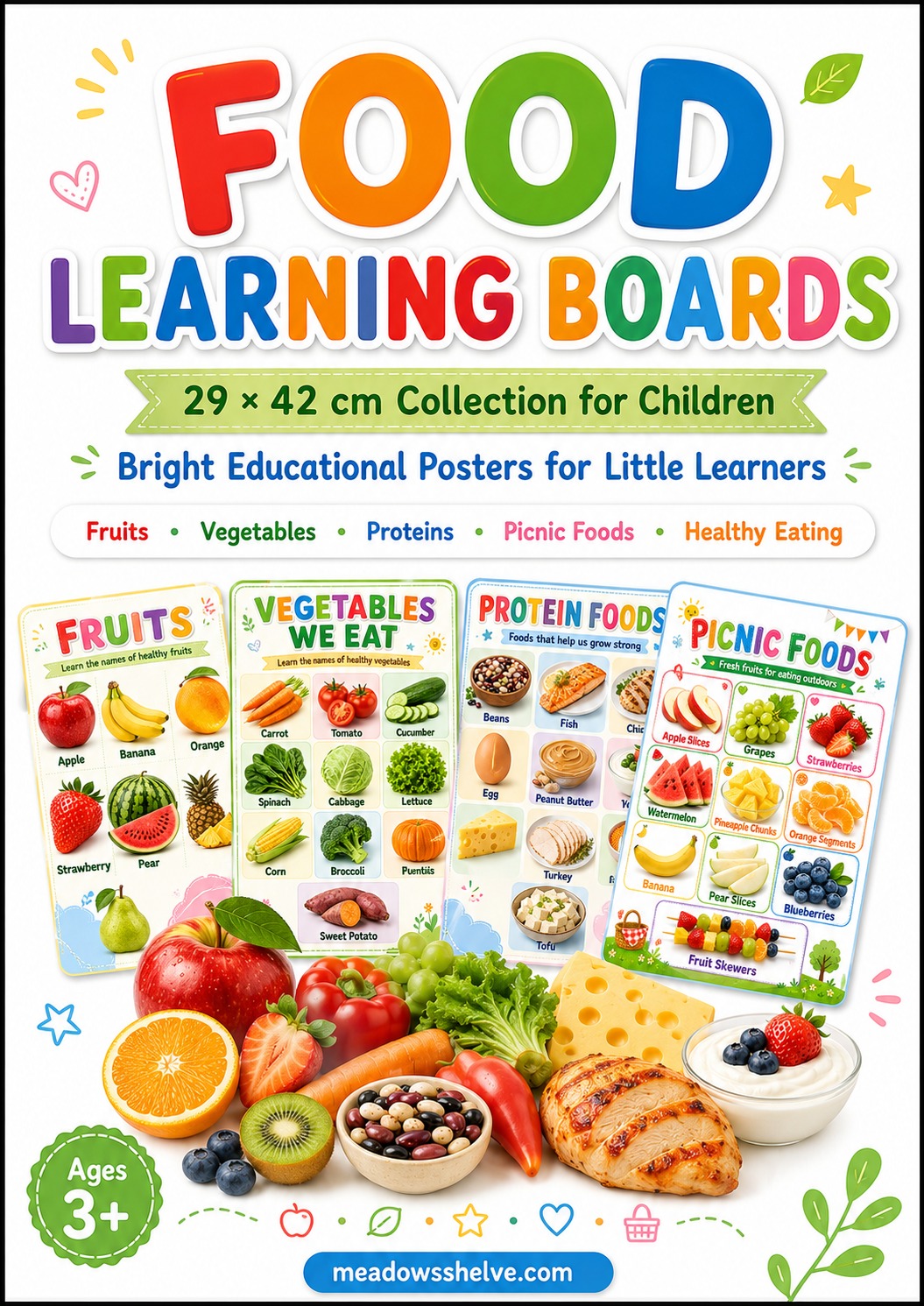FOOD LEARNING BOARDS FOR KIDS