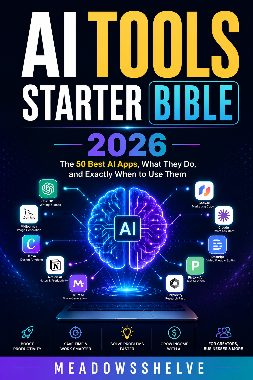 AI TOOLS STARTER BIBLE 2026: The 50 Best AI Apps, What They Do, and Exactly When to Use Them
